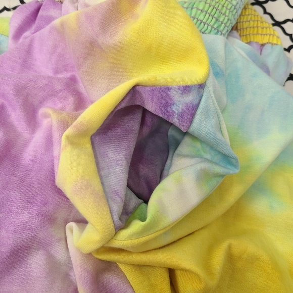 CY Vibrant Tie Dye Wide Leg Jumpsuit Size Large - Picture 7 of 8